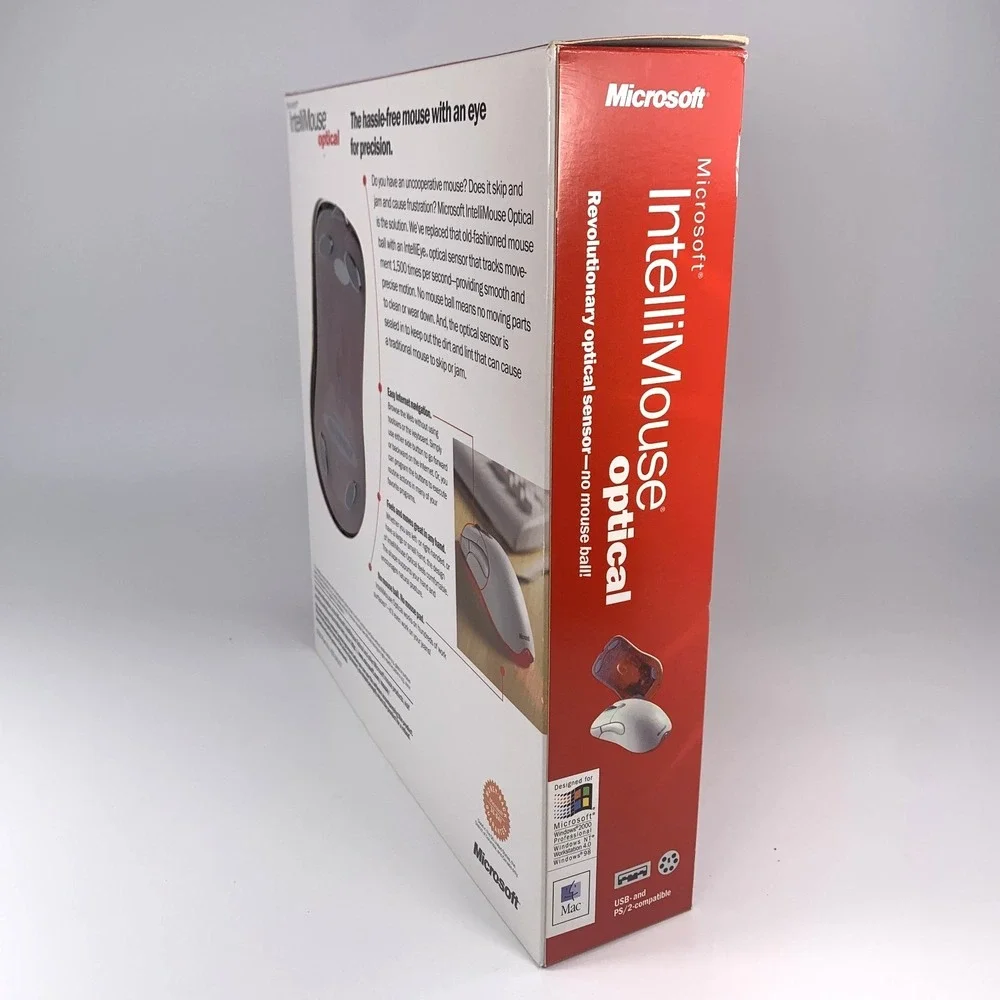 Microsoft Intellimouse Optical Mouse X05-34207 PC MAC USB PS/2 Vintage